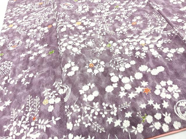 平和屋着物■上質な小紋　草花文　正絹　逸品　CABH4231xe