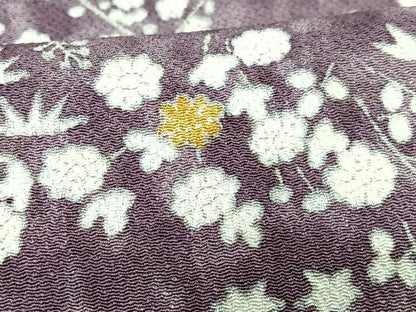平和屋着物■上質な小紋　草花文　正絹　逸品　CABH4231xe