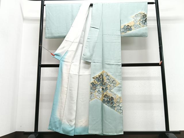 平和屋着物■訪問着　枝葉文　金彩　正絹　逸品　CABH4236xe
