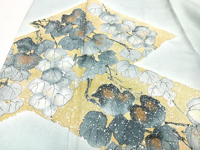 平和屋着物■訪問着　枝葉文　金彩　正絹　逸品　CABH4236xe