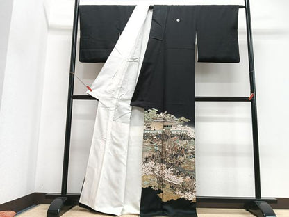 平和屋着物■豪華黒留袖　作家物　葵祭　暈し染め　金彩　正絹　逸品　CABH4238xe
