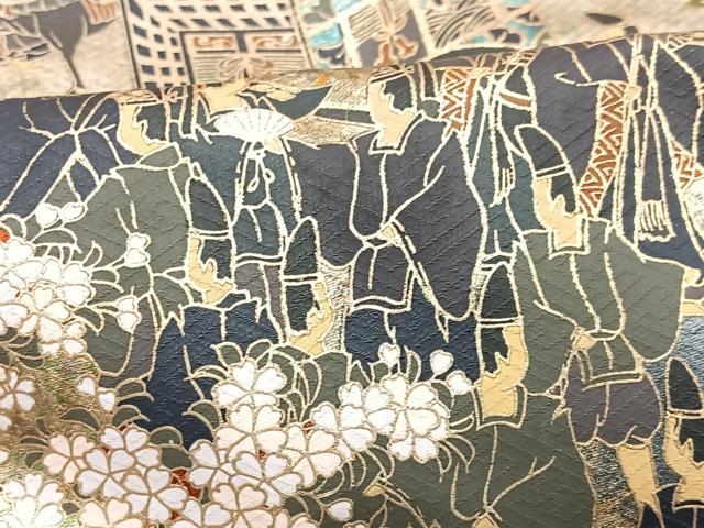 平和屋着物■豪華黒留袖　作家物　葵祭　暈し染め　金彩　正絹　逸品　CABH4238xe