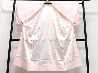 平和屋着物■長襦袢　無双仕立て　雲取り吉祥花地紋　暈し染め　正絹　逸品　CABH4250xe