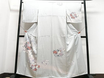 平和屋着物■訪問着　枝花文　正絹　逸品　CABH4254xe