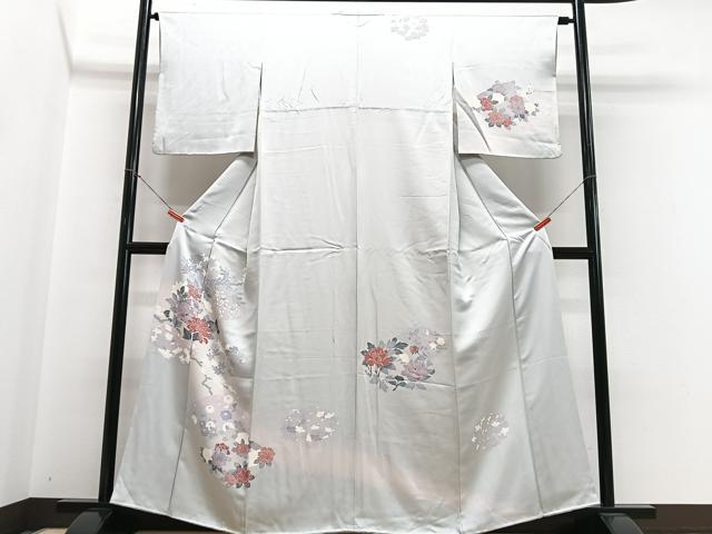 平和屋着物■訪問着　枝花文　正絹　逸品　CABH4254xe