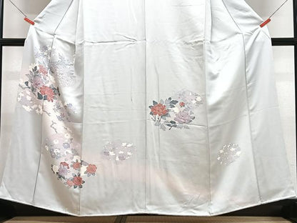 平和屋着物■訪問着　枝花文　正絹　逸品　CABH4254xe
