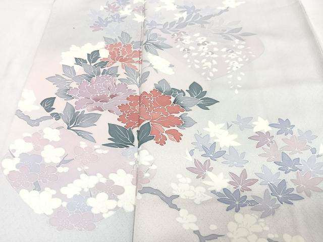 平和屋着物■訪問着　枝花文　正絹　逸品　CABH4254xe