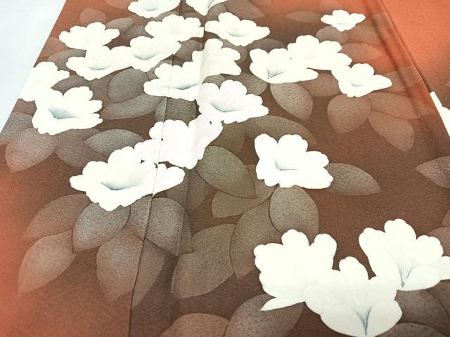 平和屋着物■訪問着　草花文　暈し染め　正絹　逸品　CABH4255xe