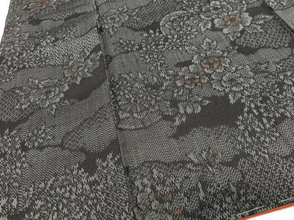 平和屋着物■本場大島紬　草花文　証紙付き　正絹　逸品　CABH4260xe