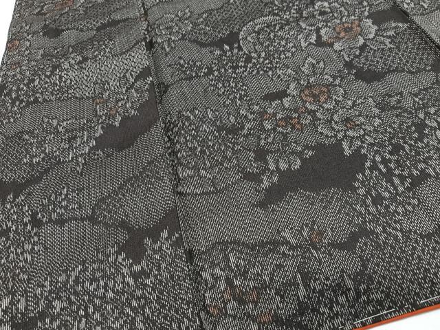 平和屋着物■本場大島紬　草花文　証紙付き　正絹　逸品　CABH4260xe