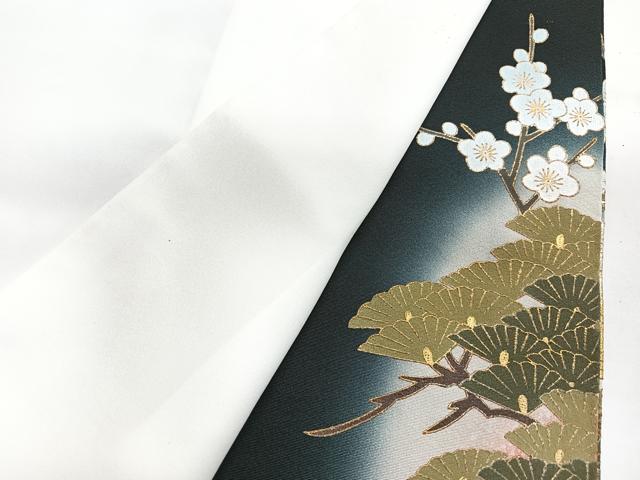 平和屋着物■豪華黒留袖　駒刺繍　御所車花文　金彩　正絹　逸品　CABH4265xe