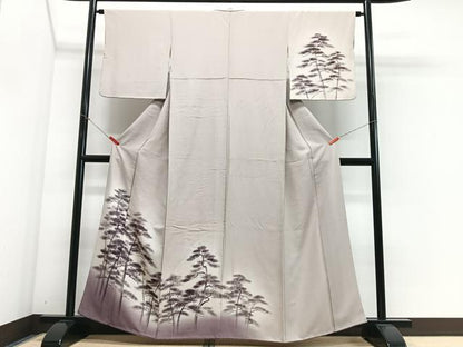 平和屋着物■訪問着　手描き　枝松文　暈し染め　正絹　逸品　CABH4267xe