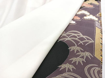 平和屋着物■豪華黒留袖　立波花鳥文　金彩　正絹　逸品　CABH4271xe