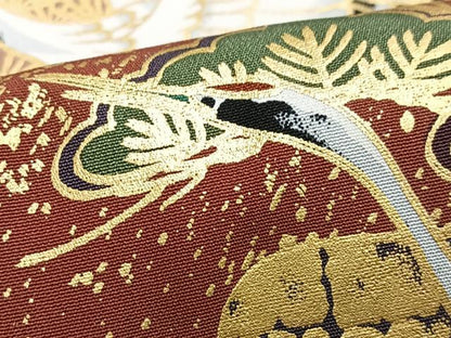 平和屋着物■豪華黒留袖　飛鶴松文　暈し染め　金彩　正絹　逸品　CABH4276xe