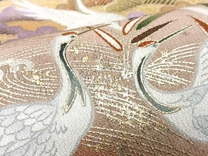 平和屋着物■豪華黒留袖　作家物　飛鶴浜松文　金彩　正絹　逸品　CABH4277xe
