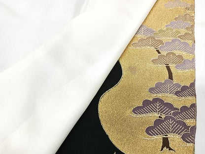 平和屋着物■豪華黒留袖　作家物　飛鶴浜松文　金彩　正絹　逸品　CABH4277xe