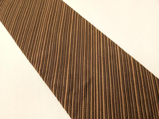 平和屋着物○男性 本場筑前博多織 両面 角帯 斜線文 正絹 逸品 CABH4403vp