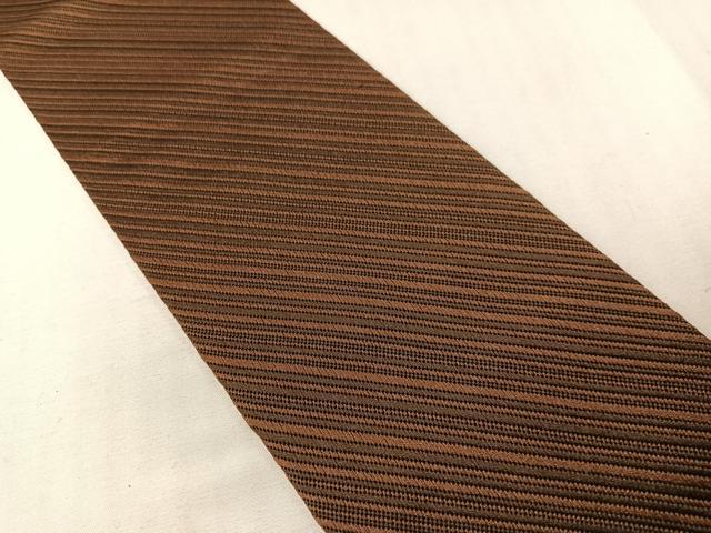 平和屋着物○男性 本場筑前博多織 両面 角帯 斜線文 正絹 逸品 CABH4403vp