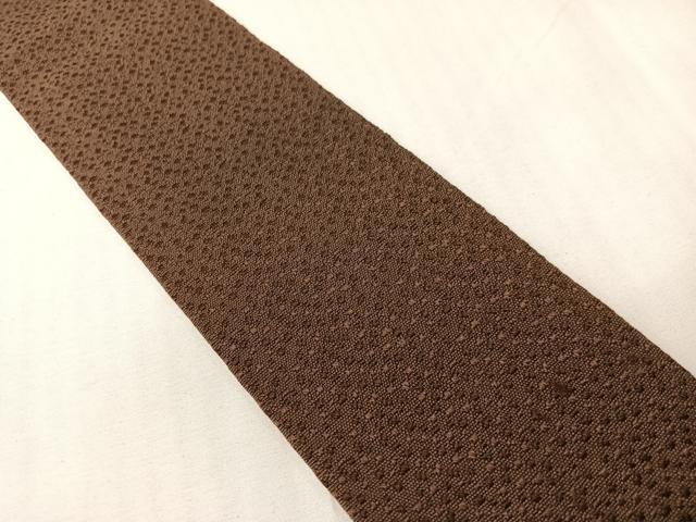 平和屋着物●男性　本場筑前博多織　角帯　あられ文様　正絹　逸品　CABH4404vp