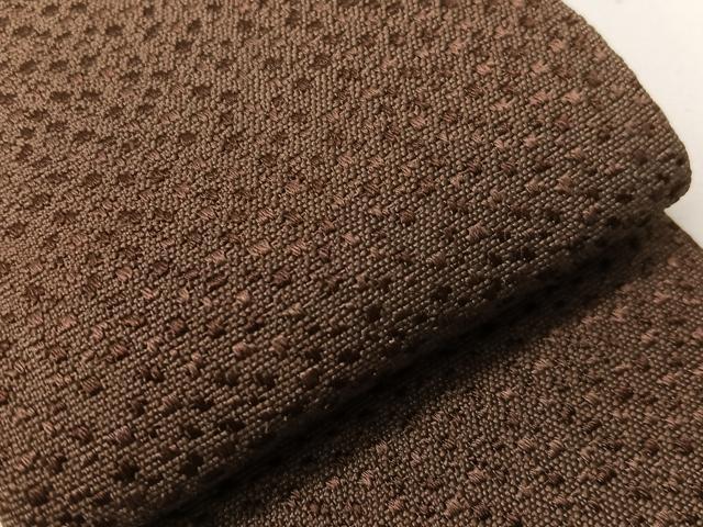 平和屋着物●男性　本場筑前博多織　角帯　あられ文様　正絹　逸品　CABH4404vp