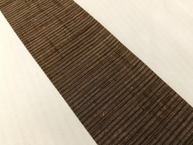 平和屋着物●男性　角帯　紬地　横縞　正絹　逸品　CABH4418vp