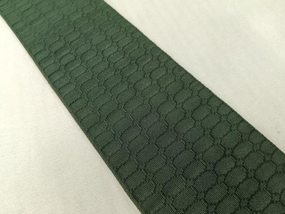 平和屋着物●男性　爪掻き本綴れ　角帯　格子柄　濡羽色　正絹　逸品　CABH4422vp