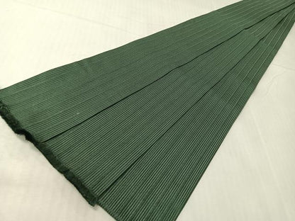 平和屋着物●男性　本場筑前博多織　角帯　間道　革色　正絹　逸品　CABH4423vp