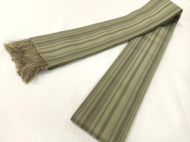 平和屋着物○男性 本場筑前博多織 角帯 間道 正絹 逸品 CABH4425vp