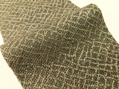 平和屋着物●男性　本場筑前博多織　角帯　網目文様　正絹　逸品　CABH4428vp