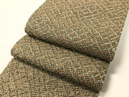 平和屋着物●男性　本場筑前博多織　角帯　網目文様　正絹　逸品　CABH4428vp