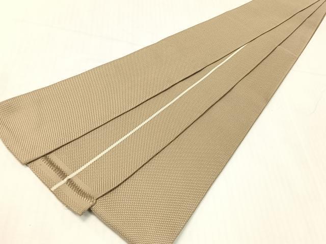 平和屋着物●男性　本場筑前博多織　角帯　市松織　空五倍子色　正絹　逸品　CABH4430vp