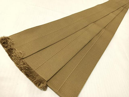 平和屋着物●男性　本場筑前博多織　角帯　路考茶色　正絹　逸品　CABH4431vp