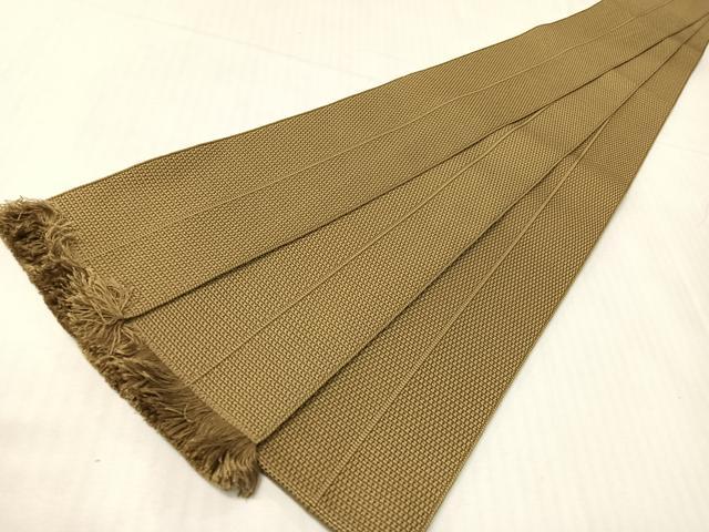 平和屋着物●男性　本場筑前博多織　角帯　路考茶色　正絹　逸品　CABH4431vp