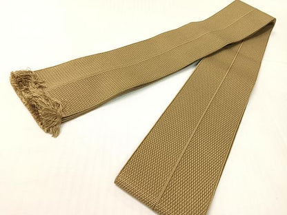 平和屋着物●男性　本場筑前博多織　角帯　路考茶色　正絹　逸品　CABH4431vp