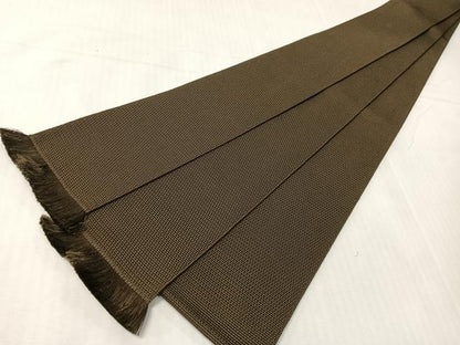 平和屋着物●男性　本場筑前博多織　角帯　涅色　正絹　逸品　未使用　CABH4437vp