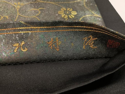平和屋着物●九谷焼工芸作家・北村隆　六通柄袋帯　色絵北前船　金銀糸　引箔　正絹　逸品　未使用　CABH4445vp
