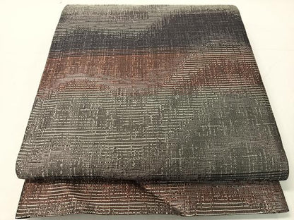 平和屋着物●両面　全通柄袋帯　霞吉祥文　正絹　逸品　CABH4458vp
