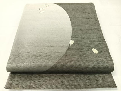 平和屋着物●両面　全通柄袋帯　嵐山さくら桟敷謹製　舞桜　月の満ち欠け　金銀糸　正絹　逸品　CABH4460vp