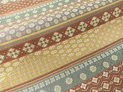 平和屋着物●全通柄袋帯　紹巴　横段吉祥花文　正絹　逸品　CABH4461vp