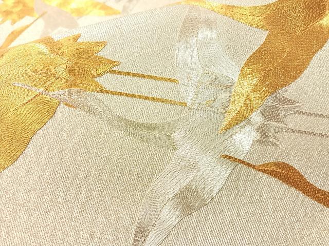 高級 袋帯 国際的伝統工芸作家 十二代藤林徳扇 苑寿 花寿綴れ錦 プラチナ刺繍 高級 袋帯 国際的伝統工芸作家 十二代藤林徳扇 苑寿 花寿綴れ錦