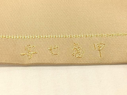 平和屋着物●龍村美術織物　たつむら　九寸名古屋帯　寄せ亀甲　金糸　正絹　逸品　CABH4471vp