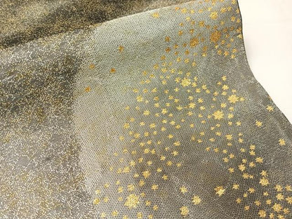 平和屋着物●六通柄袋帯　満月　星　金銀糸　正絹　逸品　CABH4473vp