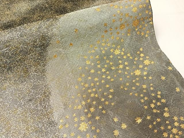 平和屋着物●六通柄袋帯　満月　星　金銀糸　正絹　逸品　CABH4473vp