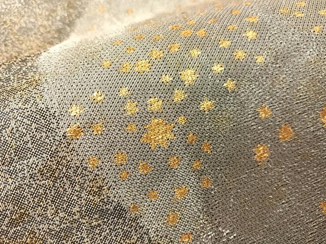 平和屋着物●六通柄袋帯　満月　星　金銀糸　正絹　逸品　CABH4473vp