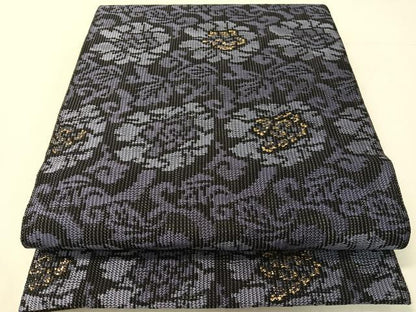 平和屋着物●両面　全通柄袋帯　更紗唐草文　金糸　正絹　逸品　未使用　CABH4483vp
