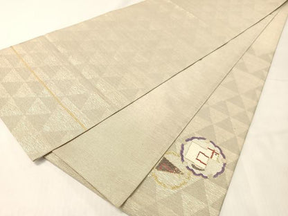 平和屋着物●太鼓柄袋帯　モール　十二単　干支　金銀糸　正絹　逸品　CABH4499vp