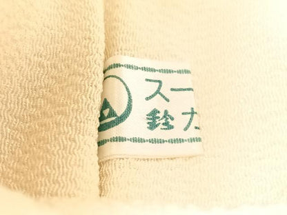 平和屋着物●九寸名古屋帯　型染め　エジプト壁画文様　鬼しぼ縮緬　鈴乃屋扱い　正絹　逸品　CABH4500vp