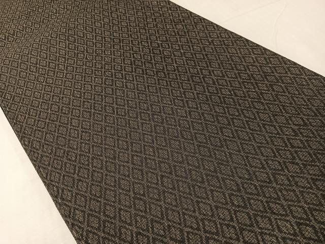 平和屋着物▽両面　六通柄袋帯　スリーシーズン　春夏秋　櫛織　菱吉祥文　金糸　正絹　逸品　CABH4506vp