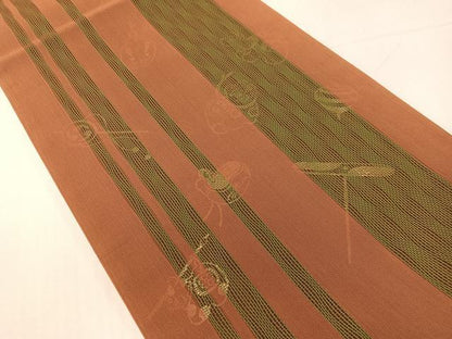 平和屋着物▽両面　全通柄袋帯　スリーシーズン　春夏秋　玩具文　金彩　正絹　逸品　CABH4514vp