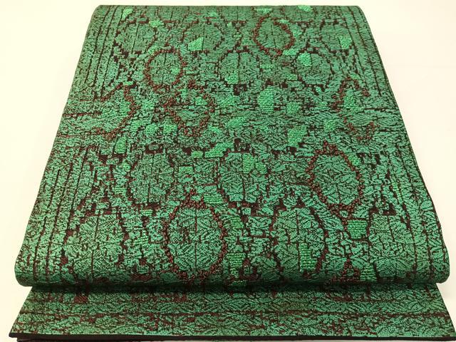 平和屋着物●中国三大刺繍　相良刺繍　太鼓柄袋帯　吉祥文様　正絹　逸品　CABH4517vp